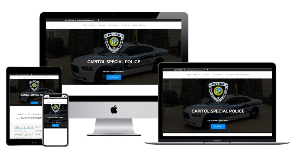 Capitol Special Police website built by Buzzy Branding