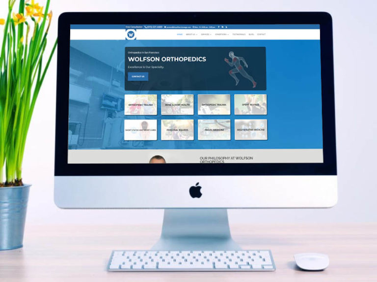 Wolfson Orthopedics website built by Buzzy Branding