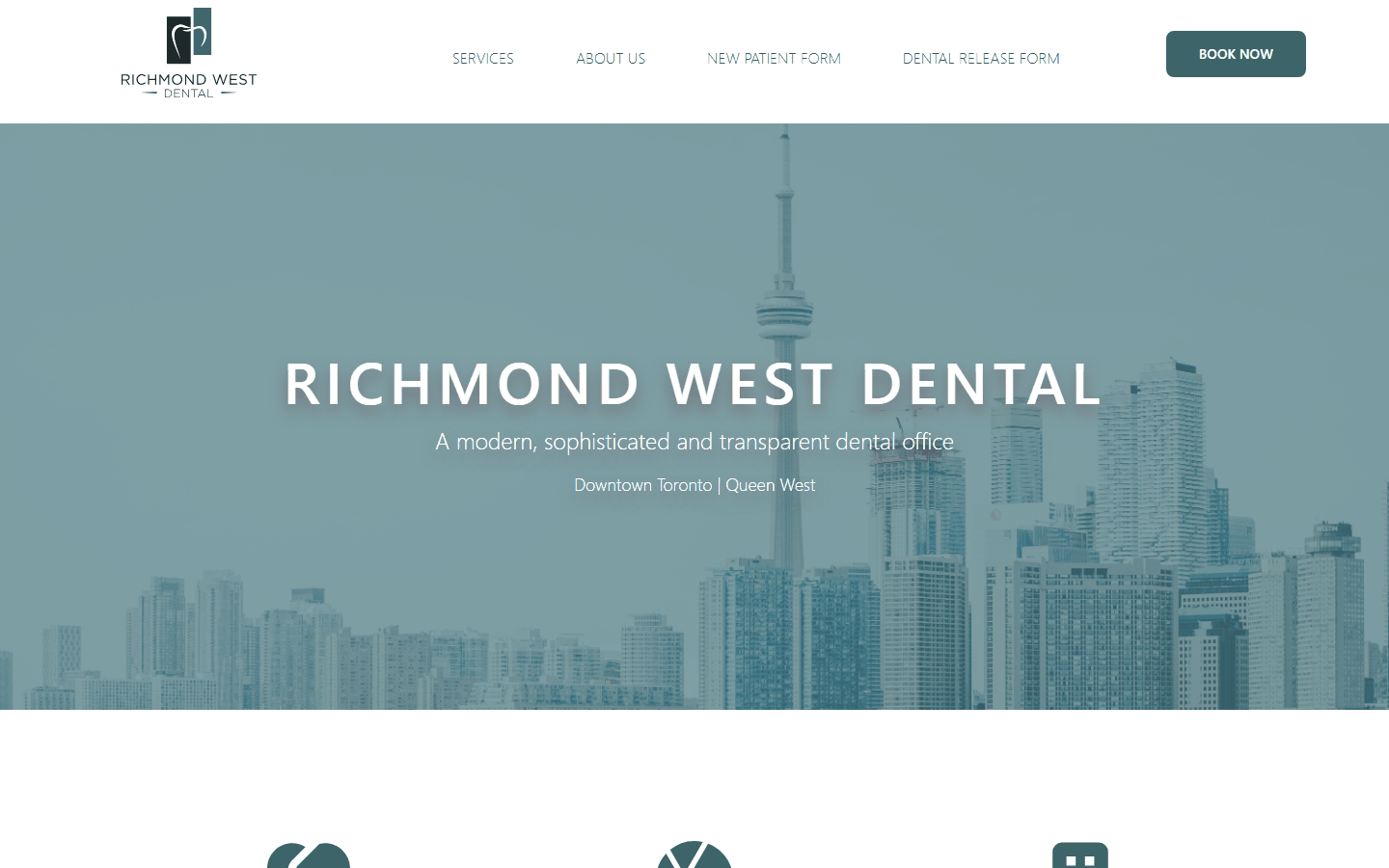 Richmond West Dental live website — desktop view