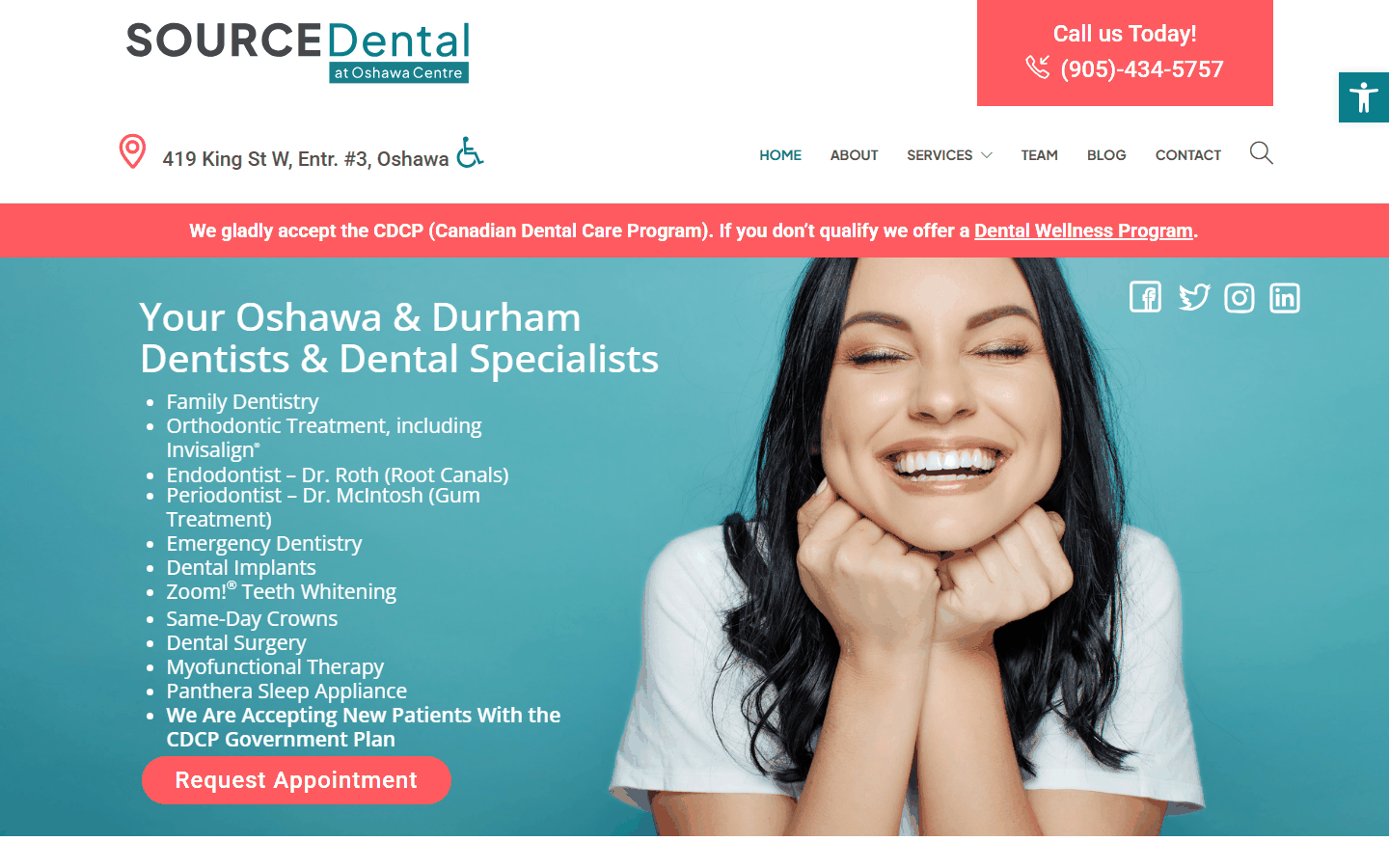 Dr. Gold’s Source Dental live website — desktop view